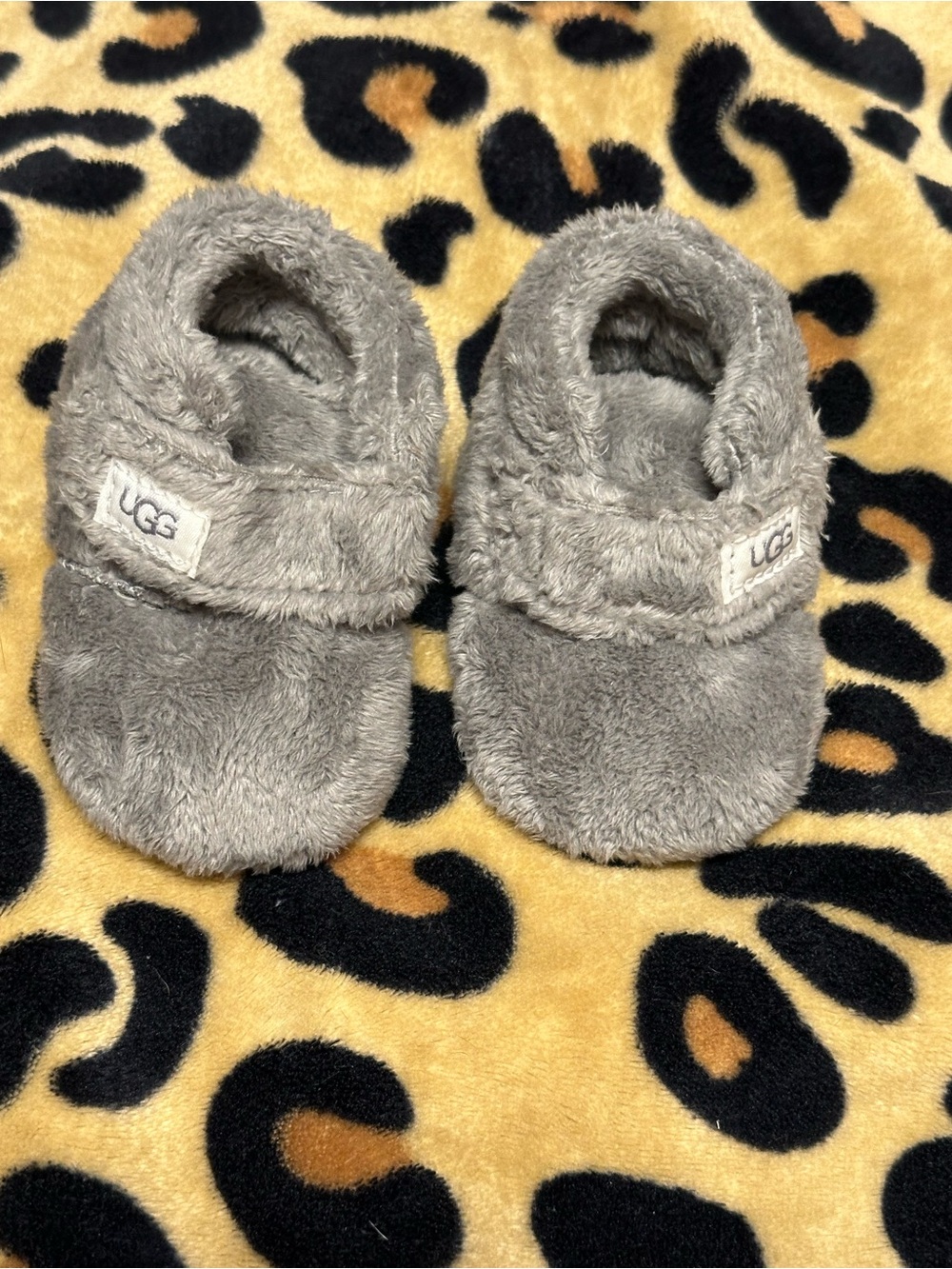 UGG Gray Baby Bixbee Crib Shoes